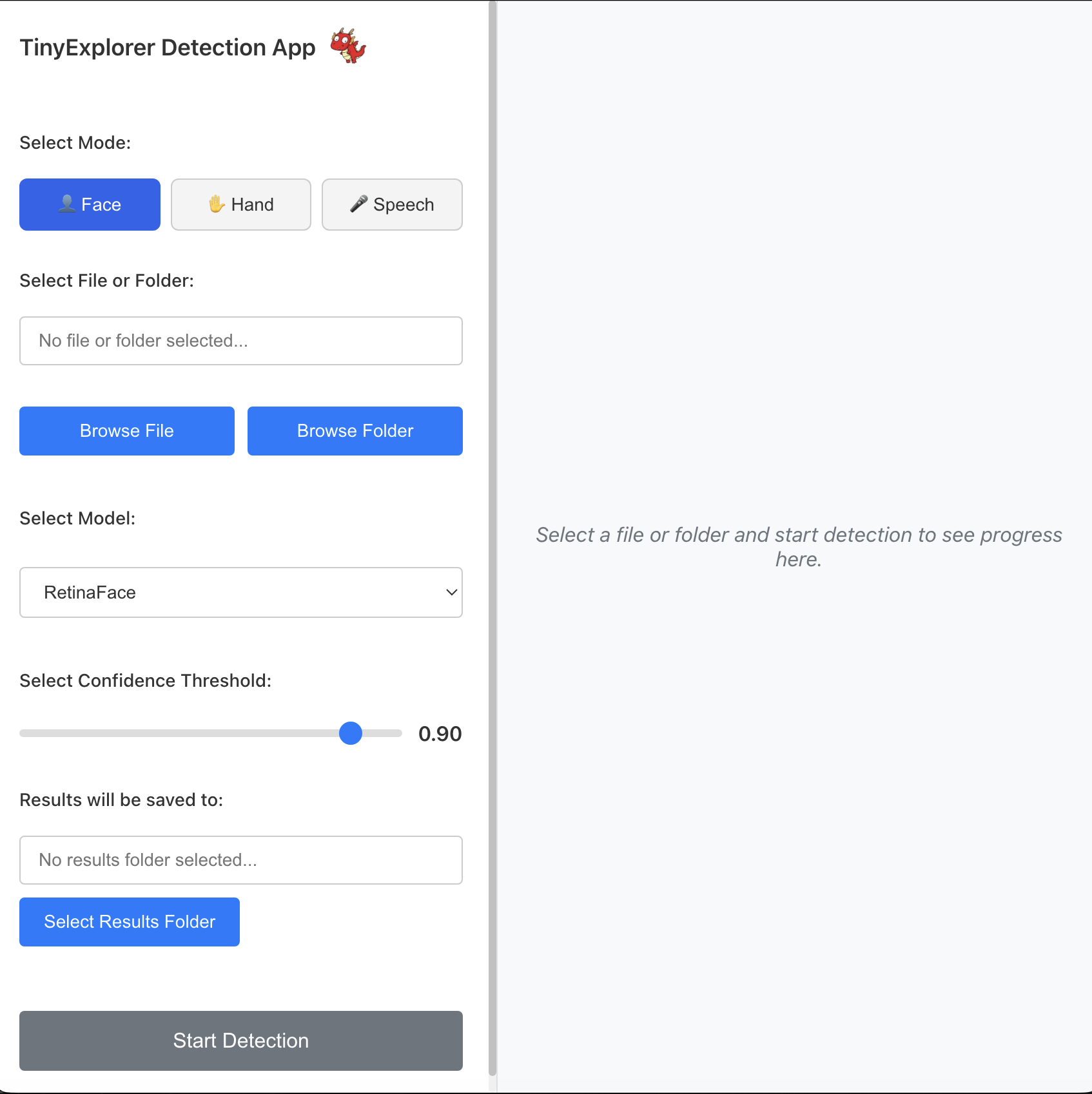 TinyExplorer Detection App Interface